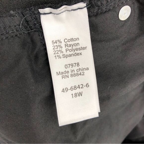 WOMAN WITHIN Straight Leg Stretch Jean Black Size 18W - Picture 7 of 9